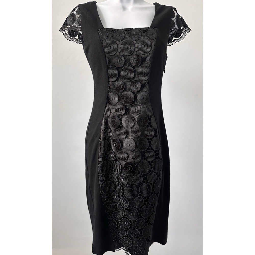 YOANA BARASCHI Made in NYC Sz: 4 Black Bodycon Little Back Dress (b48)